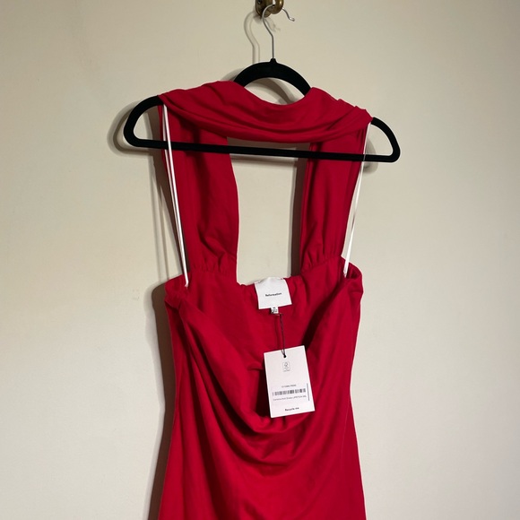 Reformation Carmina Knit Dress in Lipstick - Picture 7 of 11